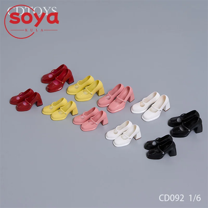 CDTOYS CD092 CD093 1/6 1/12 مقياس ريترو كعب سميك JK أحذية نموذج صالح 12 ''6'' أنثى الجندي عمل الشكل الجسم #3