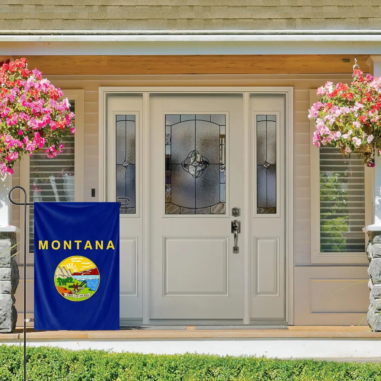 Montana State Garden Yard Flag 12x18Inch American Territories MT Yard Banner Vertical Double Sided Polyester Small Flag Patr EEZ