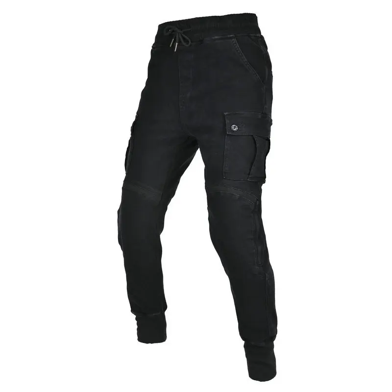 

2026 Fashion Motorcycle riding pants, casual biker Kevlar anti-fall and windproof jeans with ribbed cuffs, men's biker pants