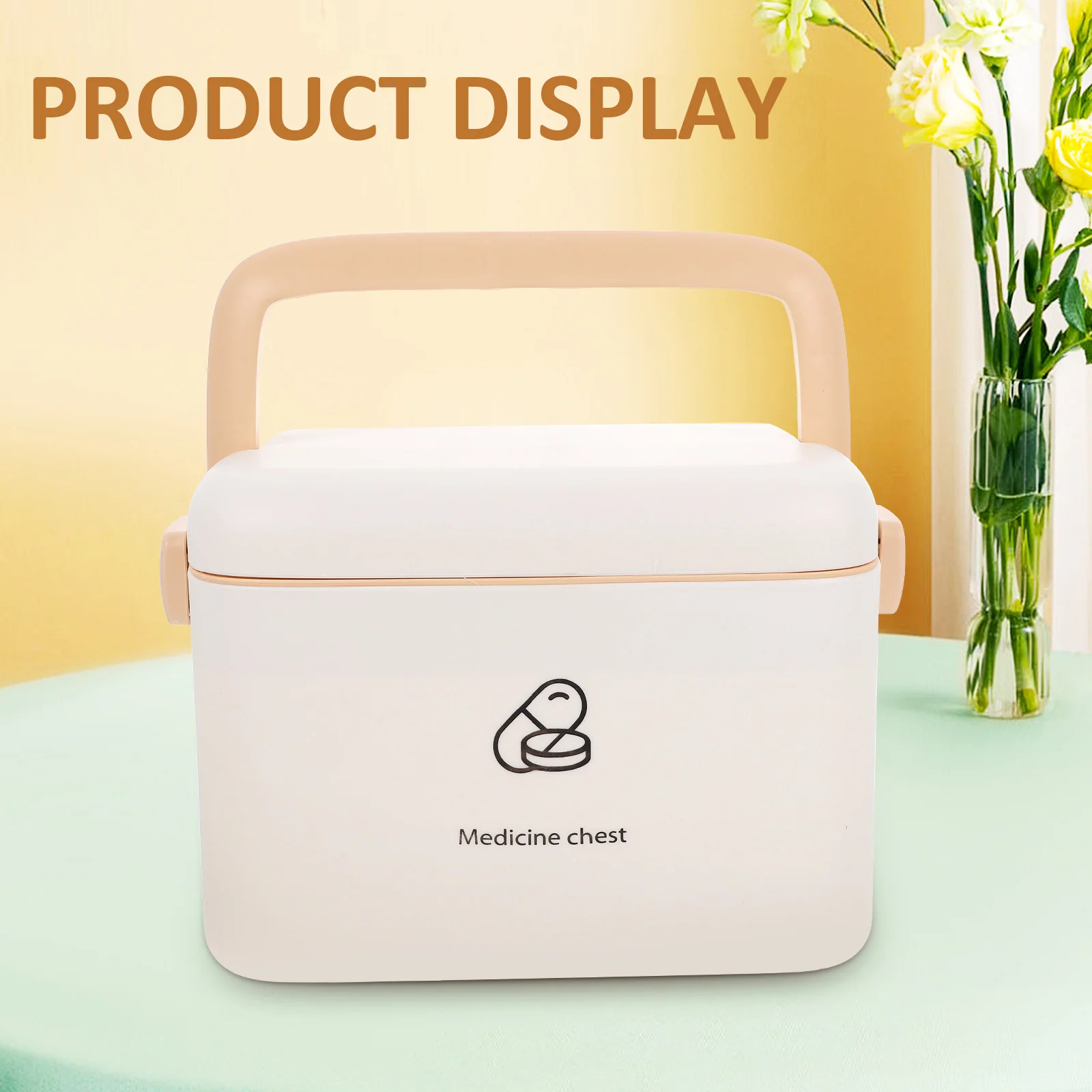 حافظة طبية محمولة بطبقة مزدوجة صندوق إسعافات أولية منزلي منظم ذو سعة كبيرة لرياض الأطفال في المدرسة المنزلية