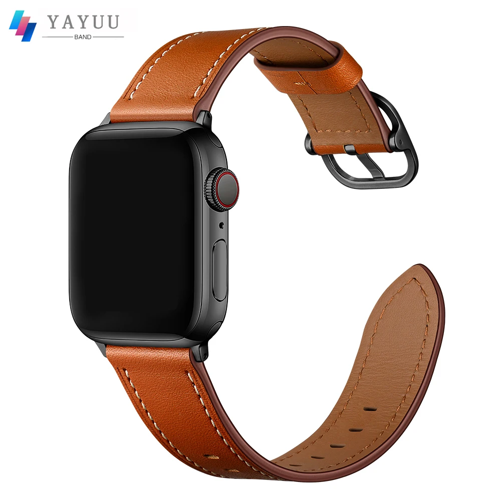 

Ремешок кожаный для Apple Watch Band 40 мм 41 мм 44 мм 45 мм 49 мм, сменный Браслет для iWatch Series 8 7 6 5 4 Ultra SE, подходит для часов