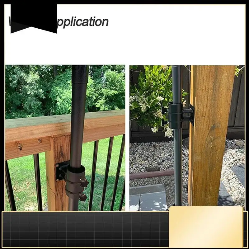 

Heavy Duty Patio Umbrella Holder,Patio Umbrella Stand Umbrella Clamp Mount Bracket For Deck Railing, Mount To Deck Durable 2Pcs-