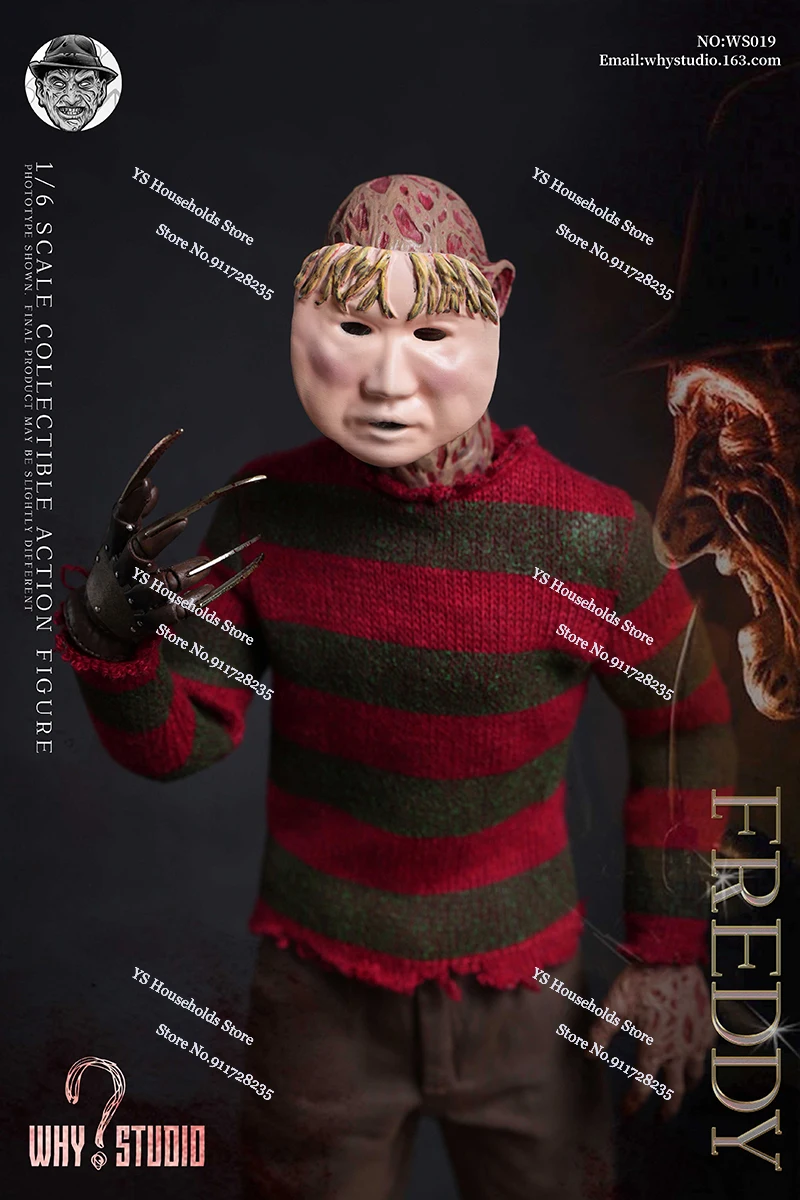 لماذا ستوديو 1/6 مقياس WS018 جيسون ممزق معطف WS019 فريدي الأحمر سترة قناع عمل الشكل 12 "مجموعة كاملة رجل الجندي نموذج هدية #4