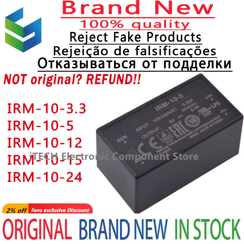 2pcs/lot Original IRM-10-3.3 IRM-10-5 IRM-10-12 IRM-10-15 IRM-10-24 DIP-4 100% New and Genuine