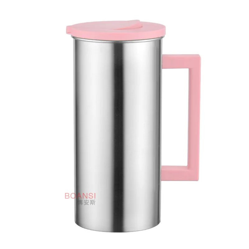 Cold kettle, stainless steel large capacity juice drink water bottle, coffee cup water cup 1.8L