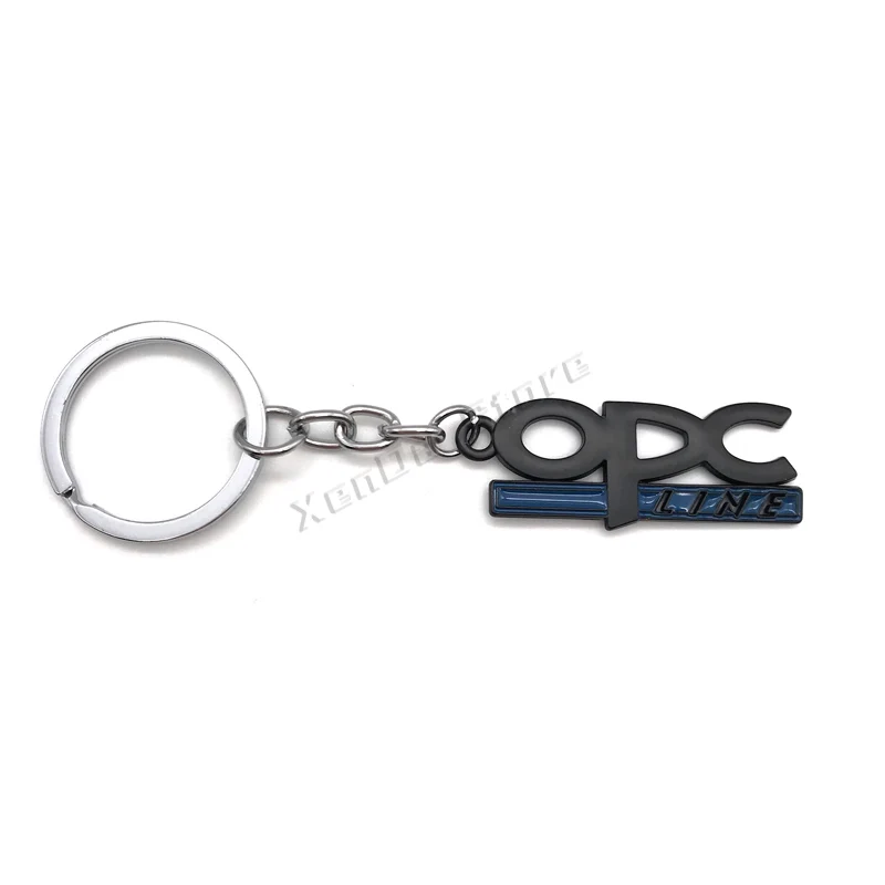 Metal OPC Line Emblem Logo Keychain Key Ring For Opel Astra G H J K F Corsa D Zafira B C Insignia Mokka Regal Vectra Accessories