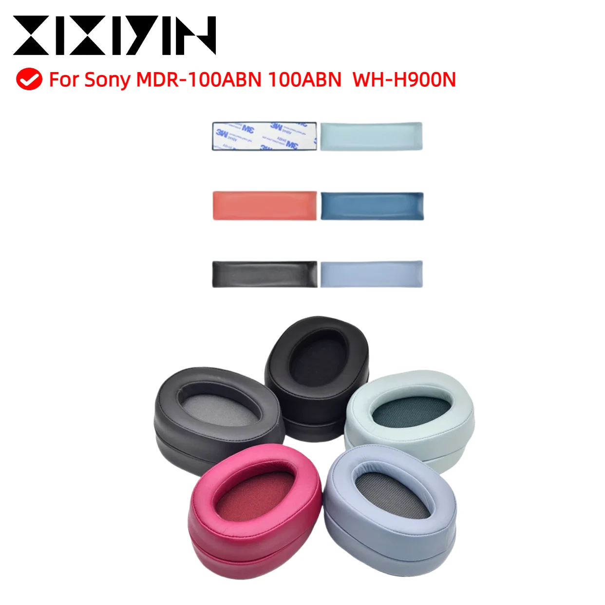 

Replacement Protein Leather Ear Pads /Head beam cushion for Sony MDR-100ABN WH-H900N High Quality Headphones Earpad Repair Part