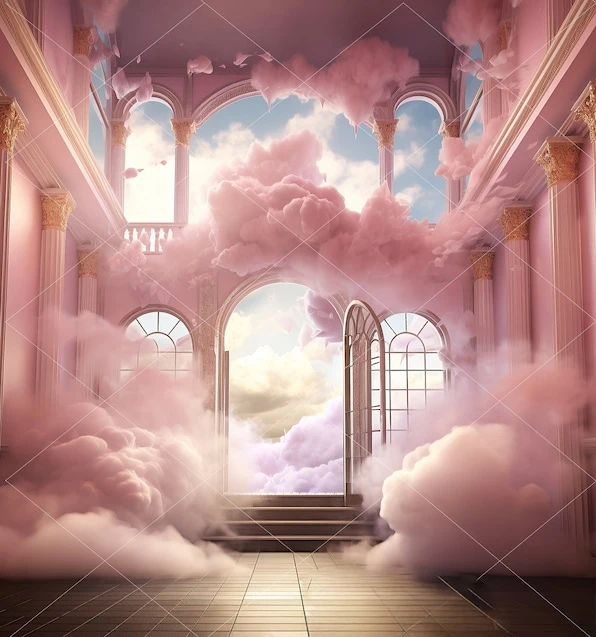 

Rainbow Maternity Room Sky Cloud arch window backdrops High quality computer print wedding Photography Studio Backgrounds