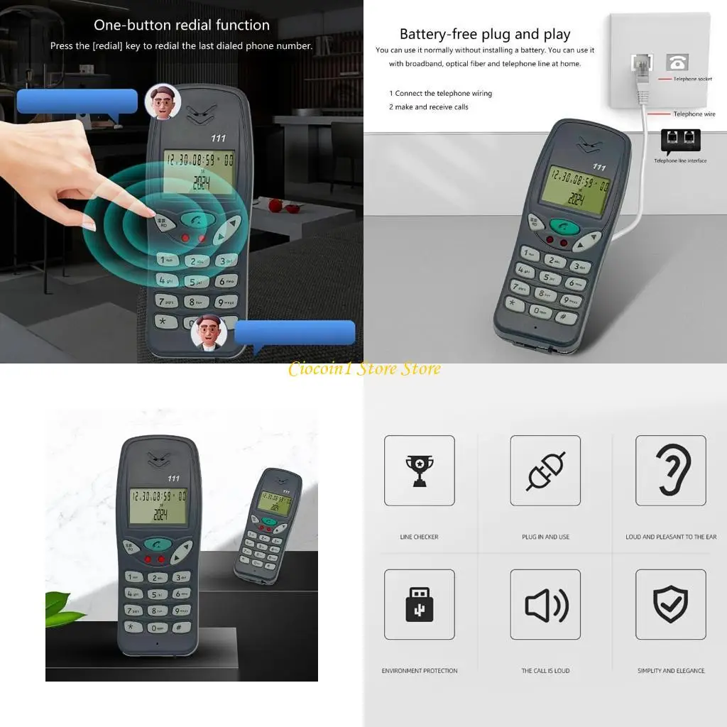 A3PC Corded Telephone for Telephone Communication Line Checking Widely Used
