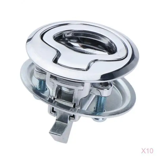 45mmステンレス鋼フラッシュハッチラッチポリッシュプルハンドルキャビネットロック（ボート、ヨット、ドア、rv用）