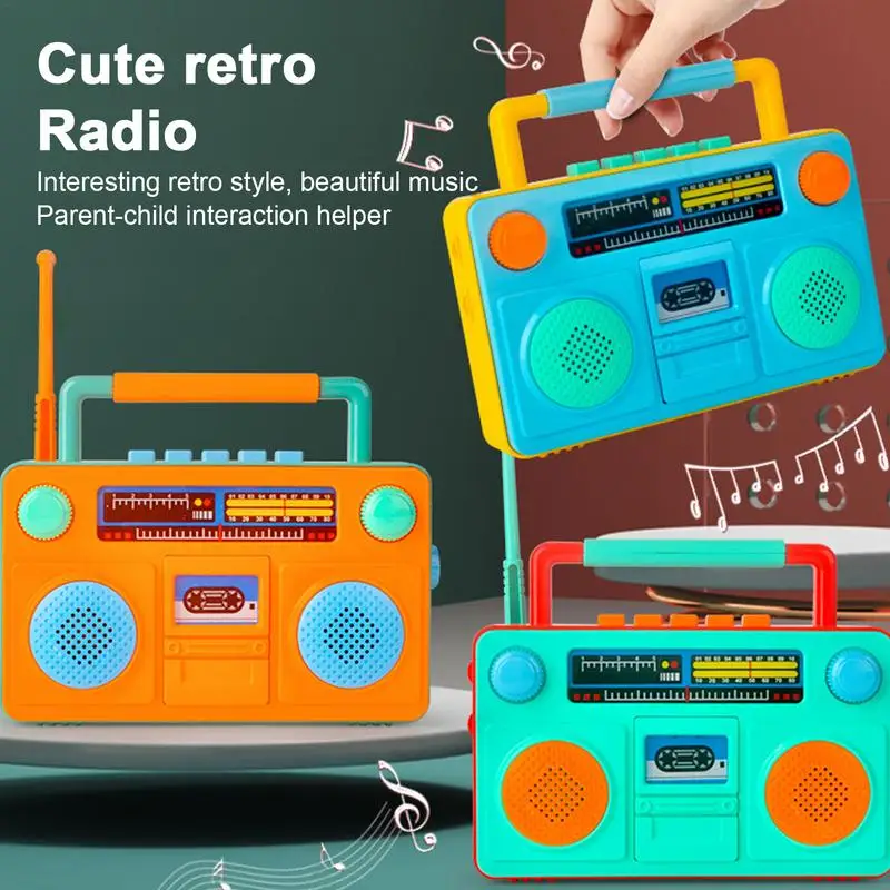 Miniature Radio Model Recorder Player Toys Dollhouse Furniture Decor Preschool Learning Activities Kids Music Toys Gifts