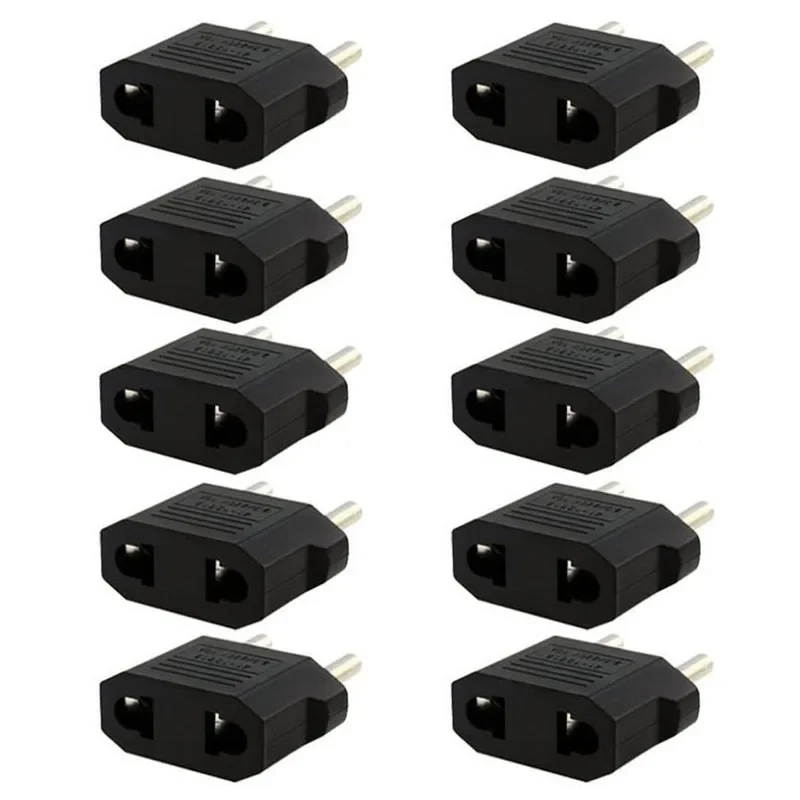 10Pcs European Euro EU to US USA Plug US USA to EU Europe Euro Plug Travel Charger Adapter Outlet Converter Whosale Dropship