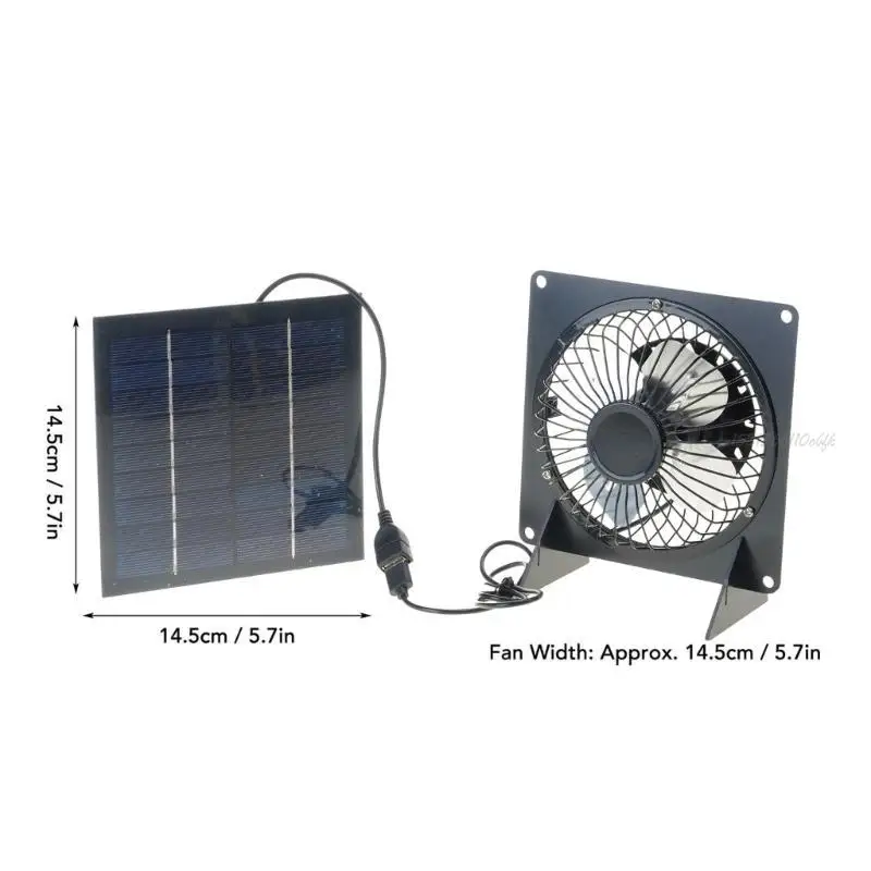 27RB أحادي البلورة مروحة عادم لوحة شمسية لمروحة تهوية تدفقات الهواء الطبيعية