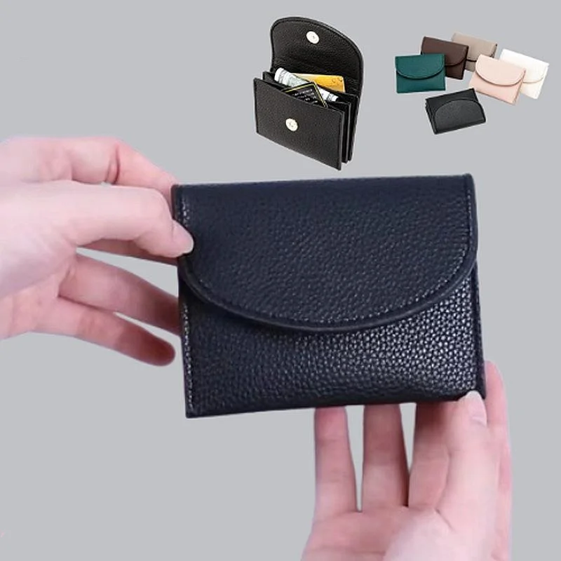 

Luxury unisex compact multifunctional card holder with large capacity niche mini versatile wallet driving license bag