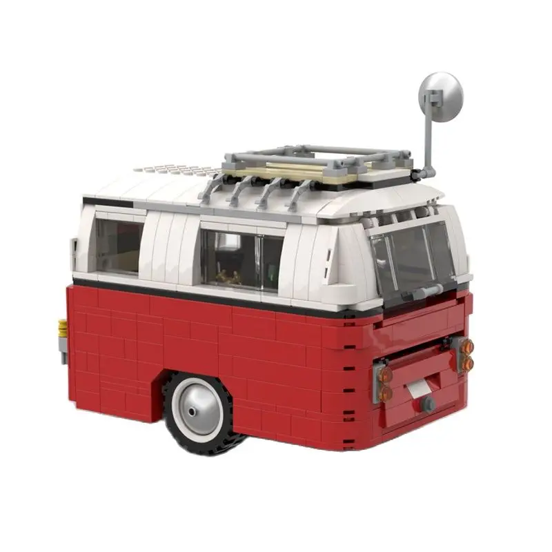 899Pcs/lot MOC- Caravan Camping Trailer for 10220 VW T1 Bus Building Blocks Car Model Bricks Bus DIY Toys For Children Gifts