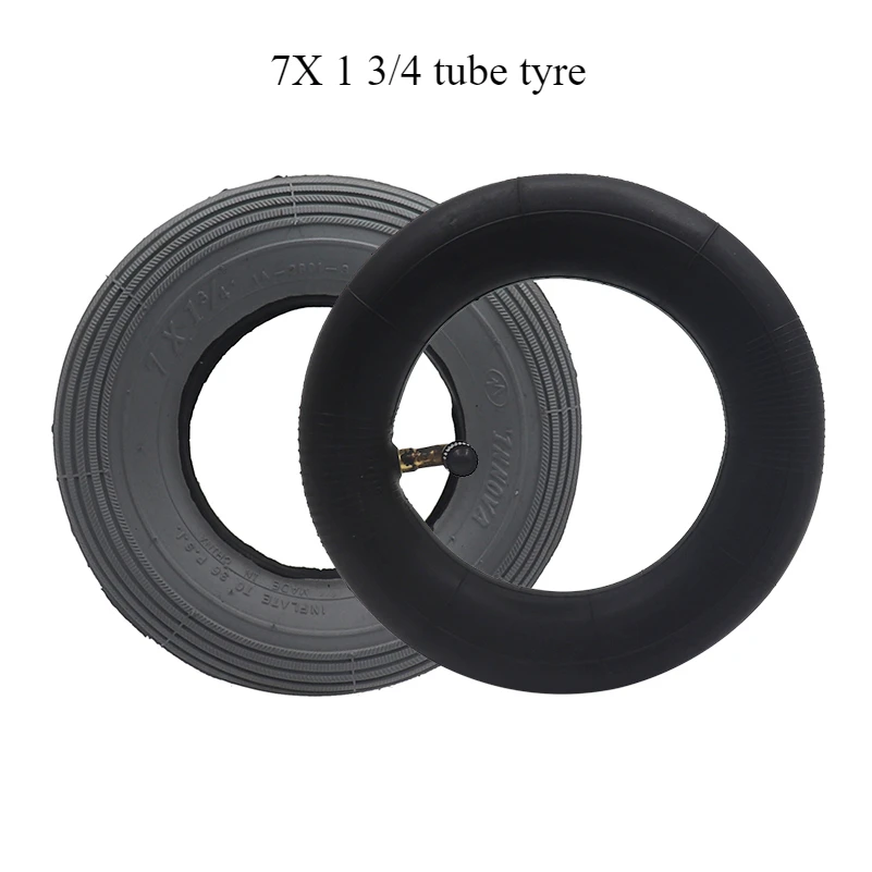 7x 1 3/4 inner and outer tires   for electric scooter 7-inch tires with inner tube 7X2 bent metal valve stem inner tube suitable