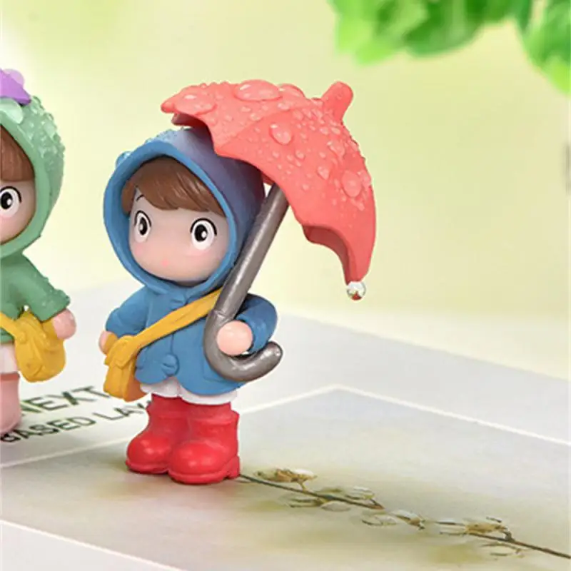 2024 Cute Umbrella Couple Car Interior Decoration Action Figures Auto Rearview Mirror Dashboard Ornaments Gift Mini Accessories