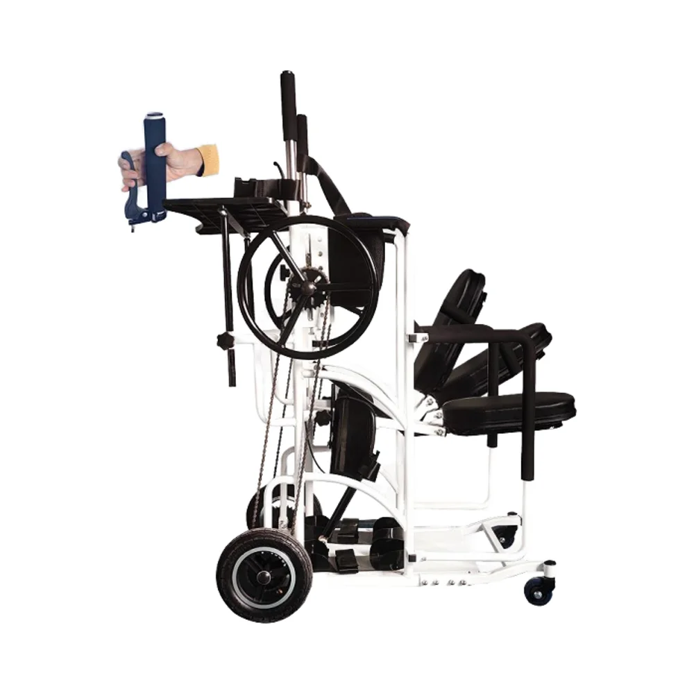 

Medical Supplier Standing up Exercise and Manual Drive Walking Aid Paralysis Equipment Standing Exercise Walker