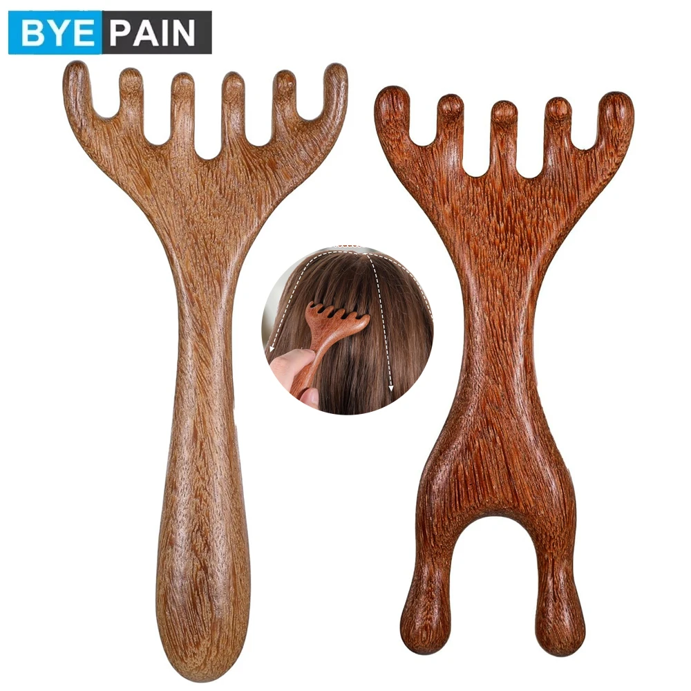 

Деревянная массажная расческа, массажер для головы и ног, древесные терапевтические массажные инструменты для головы, спины, ног, ног, деревянный массажер для кожи головы