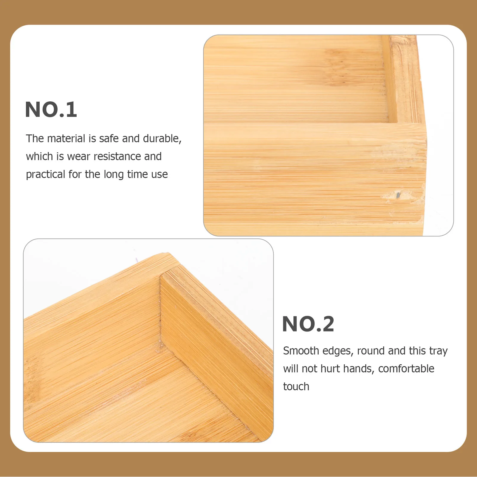 

Bamboo Wood Bathroom Storage Plate Smooth Edges Vanity Organizer Japanese Style Toilet Tray Wood Serving