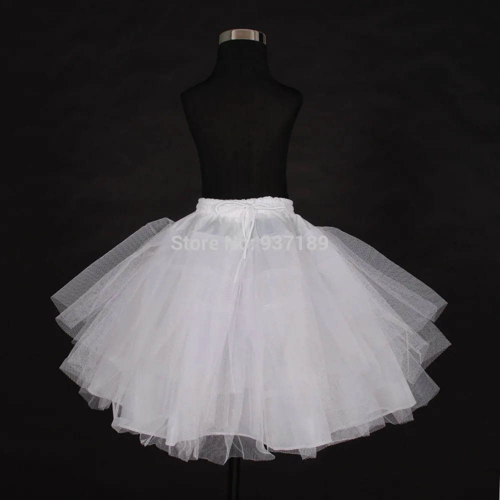 2021 spedizione gratuita Stock di alta qualità a tre strati netto bianco A-Line Flower Girl Dress sottoveste/bambino crinine/sottogonna