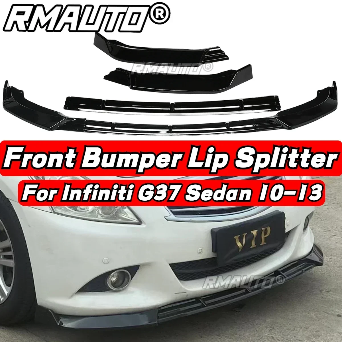 

For Infiniti G25 G37 2004-2013 Front Lip Car Front Bumper Lip Diffuser Spoiler Bumper Guard Body Kit Car Accessories Body Kit