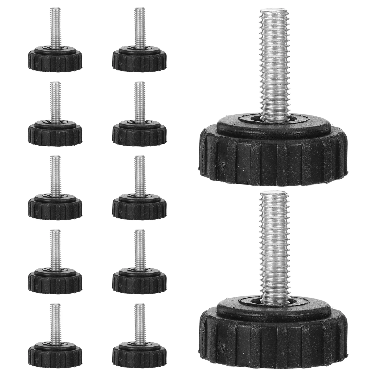 12 قطعة من وسادات القدم للأثاث القابلة للتعديل ومضادة للانزلاق ومطاط لكرسي الطاولة وأريكة السرير وخزانة الأرضية #1