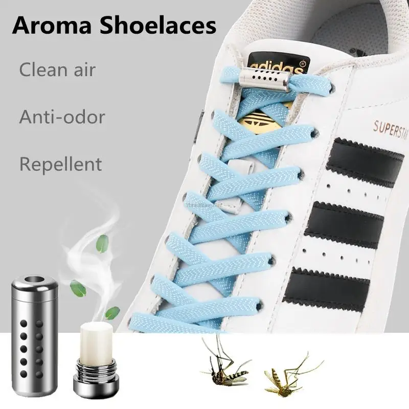 

Aroma Elastic Laces Sneakers Anti-odor No Tie Shoelaces Round Shoe laces without ties Kids Adult Shoelace Rubber Bands for Shoes