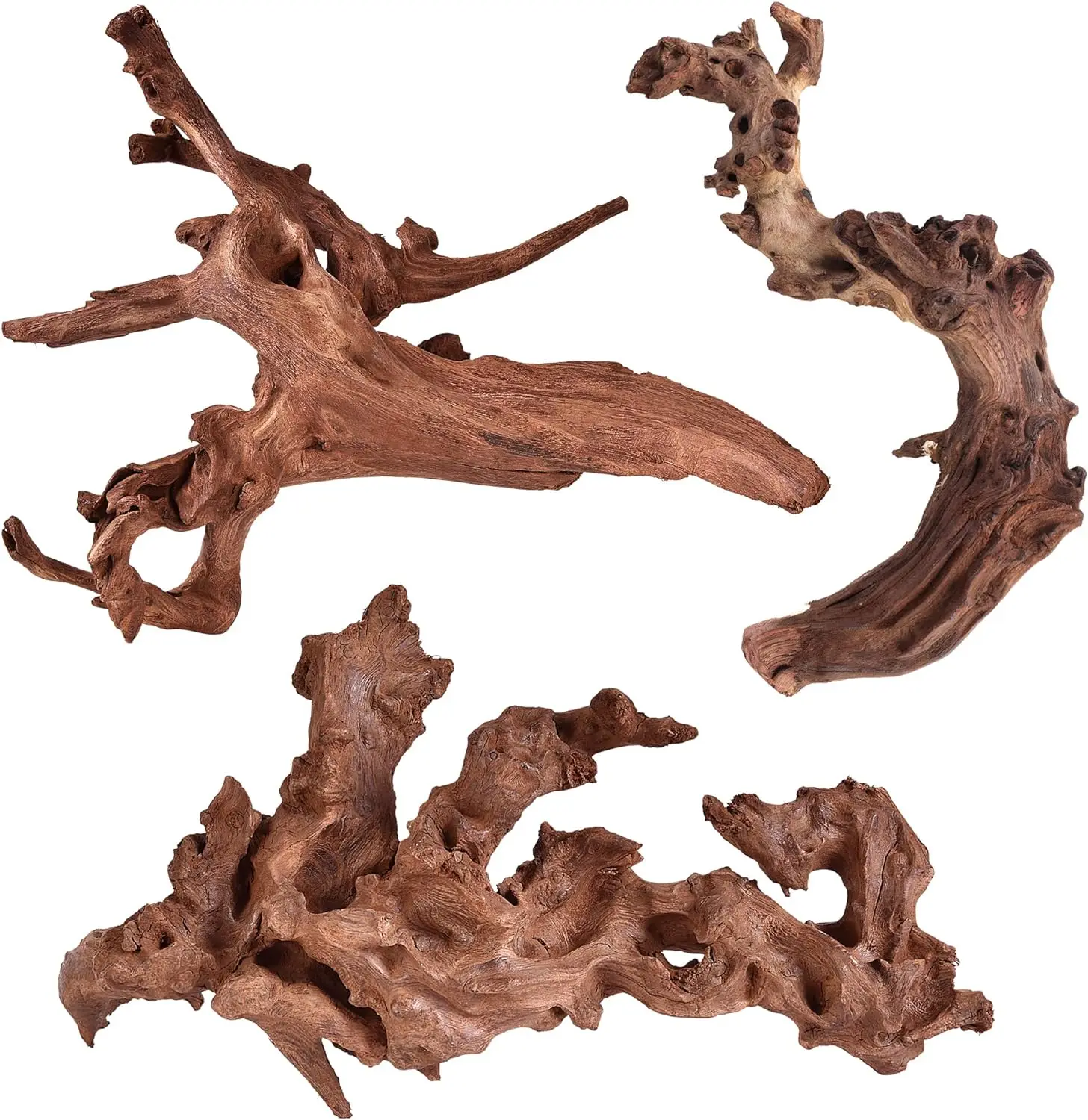 

Decor Fish Tank Decorations Assorted Driftwood Branch 6-10" 3 Pcs, Reptile Natural Coral Driftwood for Aquarium and Accessories