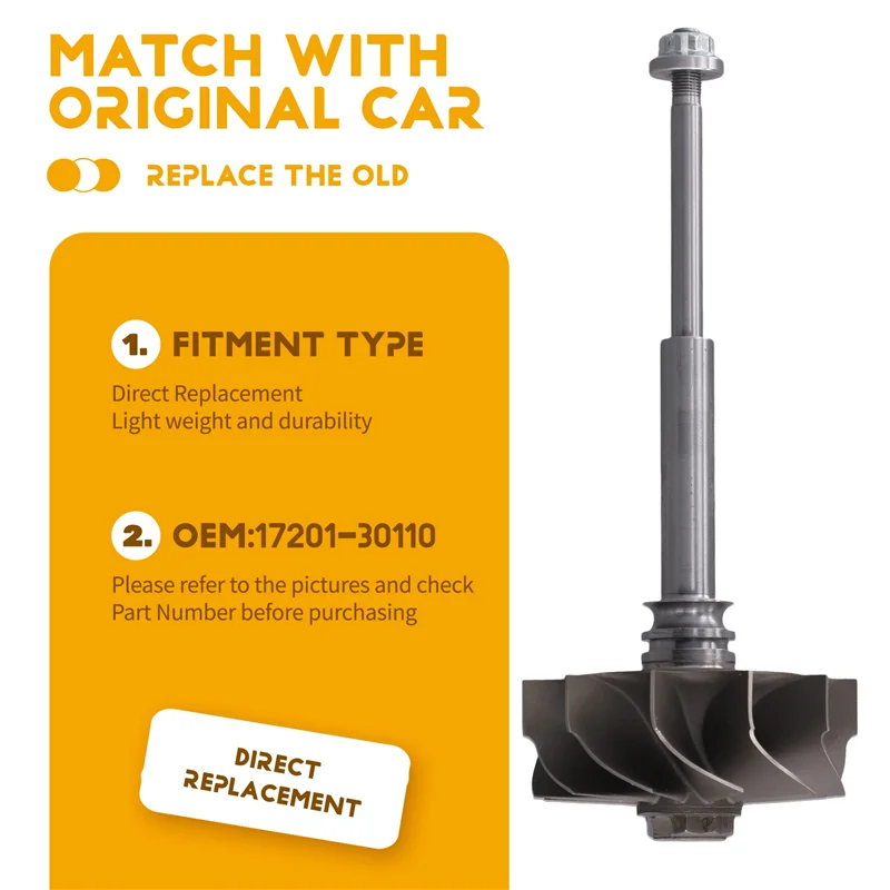 

Turbo Turbine Wheel For TOYOTA Landcruiser Hilux Daihatsu Delta 1KD-FTV 3.0L CT16V 17201-30160 17201-OL040 17201-30110