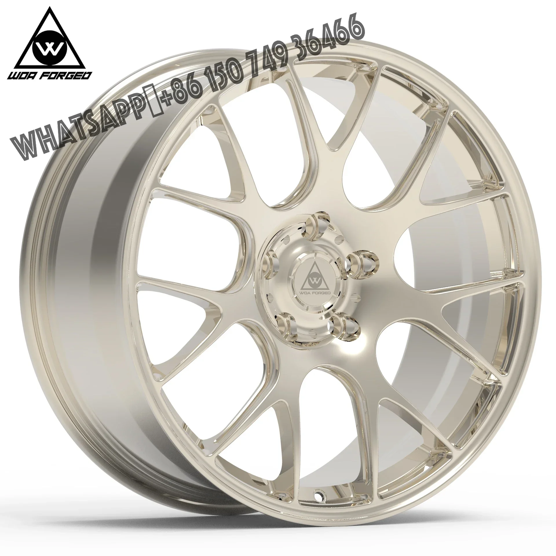 

Passenger Car Wheel Forged Aluminum Alloy Rim Custom Concave Design 5 Hole 120 112mm 18 19 20 21 22 Inch for Chr-2 Polished Gold