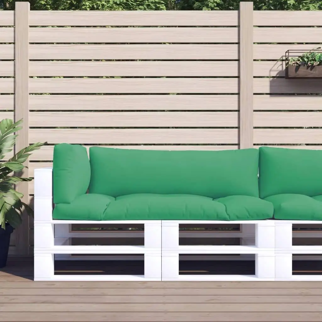 3-Piece Green Fabric Pallet Cushions for Outdoor Seating & Decor