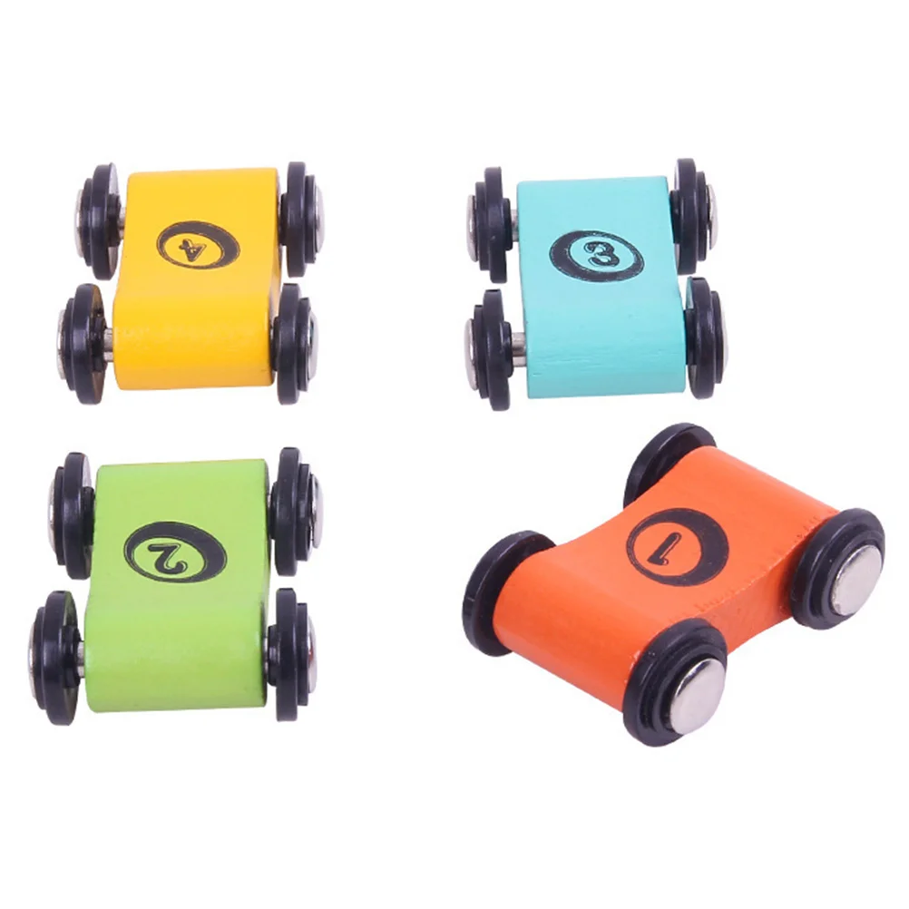 

12Pcs Wooden Racing Cars Colorful Infant Mini Vehicles Cognitive Children Board Game for Kids Gift Car Toy Wooden Model Car