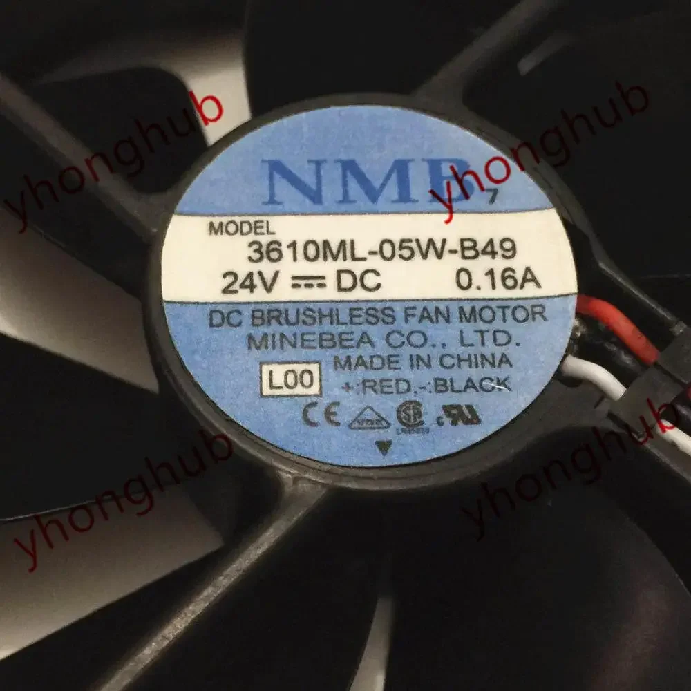 NMB-MAT 3610ML-05W-B49 L00 DC 24V 0.16A 92x92x25mm Server Cooling Fan