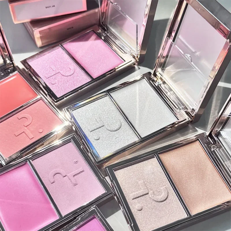 Patrick-Ta-Beauty Major Headlines Double-Take Crème & Powder Blush Duo High Gloss Powder Blusher All-in-one Plate Korean Blush