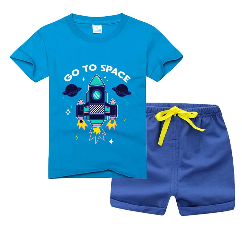 Summer Cotton Baby Boys Set Leisure Sports T-Shirt Shorts Toddler Clothing 2021 Style Boy Clothes Combo for Kids