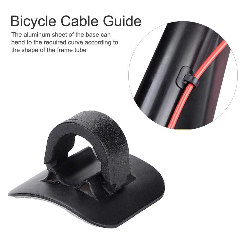 

2Pcs Bike Housing Wire Buckle Brake Cable Clamp Lightweight Sturdy Cable Guide for Mountain Bike Cycling Black