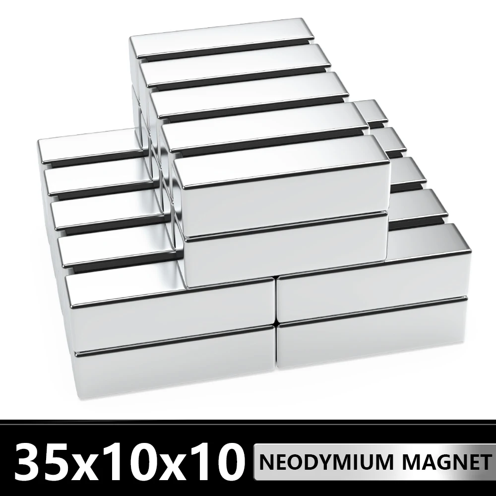 

1~30Pcs Block Magnet 35mm x 10mm x 10mm N35 NdFeB Super Powerful Neodymium Magnets Strong Permanent Magnetic imanes 35x10x10