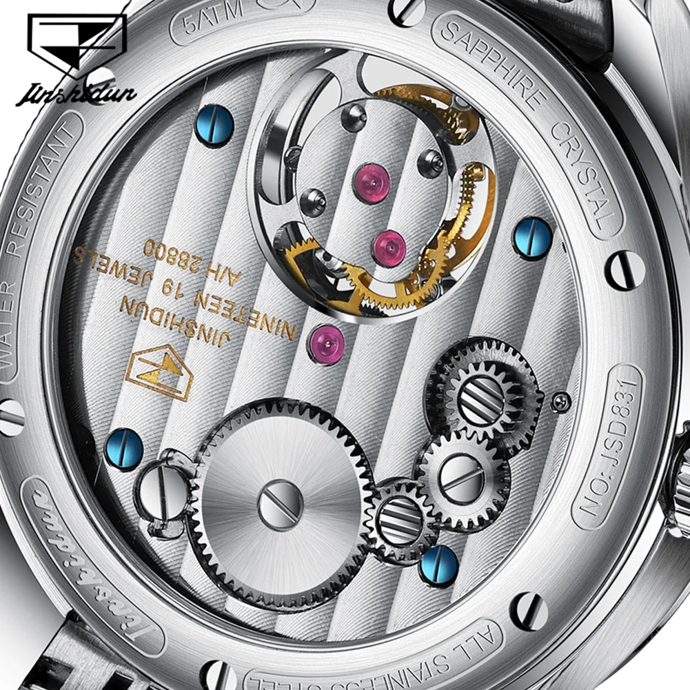 JINSHIDUN Real Tourbillon Men's Watches Limited-edition Automatic Mechanical Watch for Men Luxury Fashion Starry Sky Man Watch