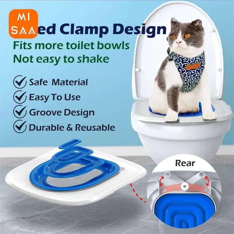 

Squatting Pit. The Cat Pet Shake Less Clip Design Adjustable Repeatable Toilet Universal Front Card Site Fixed Arm Trainer