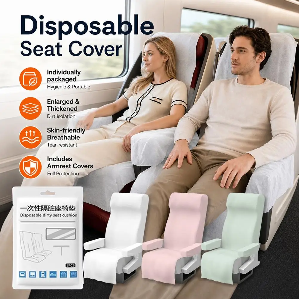High-speed Rail Disposable Seat Cover Dirt-proof Cushion Seat Cover Thickened Train Train Airplane Chair Cover Travel Supplies