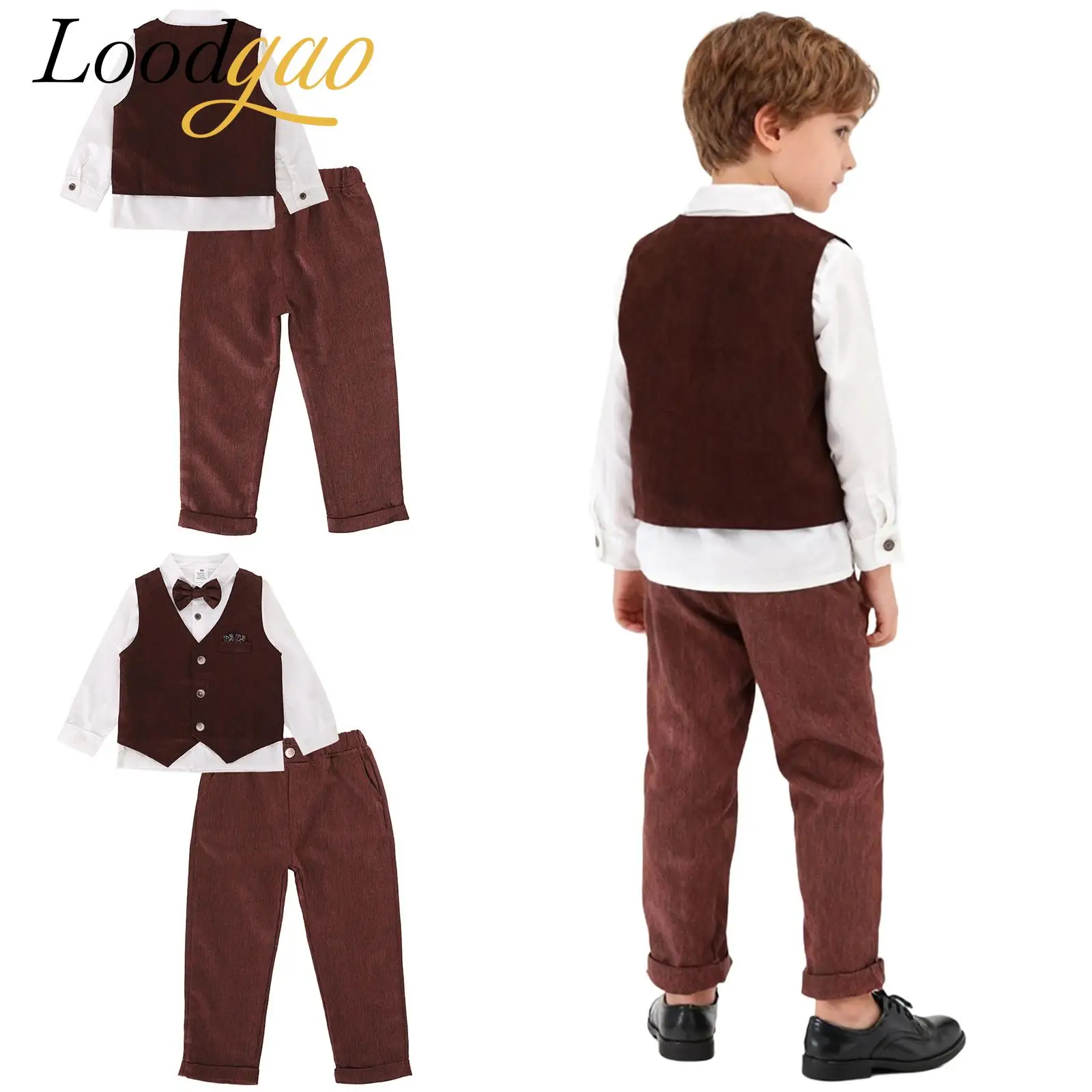 الصبي الدعاوى الزي المدرسي البدلة الرسمية شهم ملابس مرحلة أزياء مسرحية الاطفال حفلة صدرية السراويل الملابس مجموعات #1
