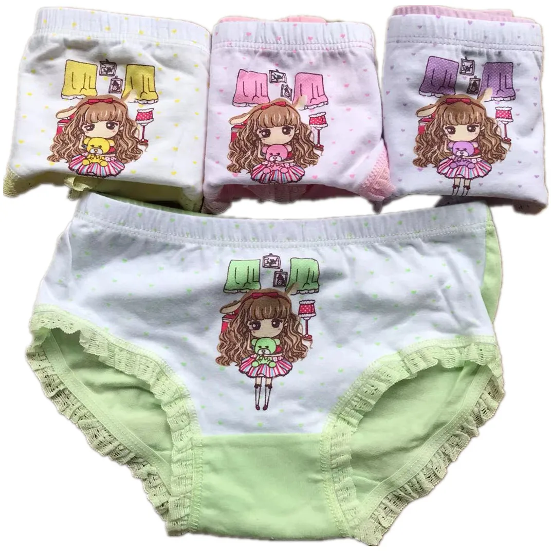 Girl Briefs Boxers Cute Princess Design Children Cotton Underwear Kids Short Panties Bright Prints Soft Underpants Size 2-12T