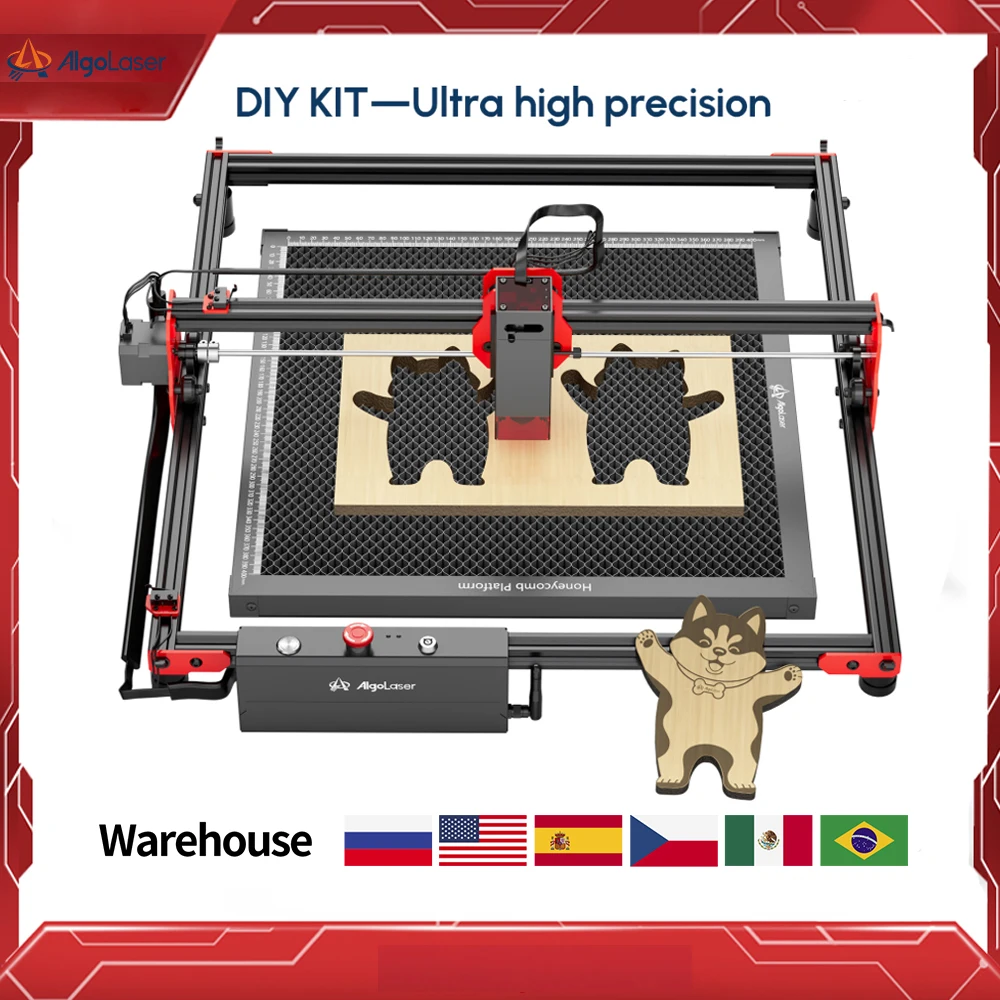 

AlgoLaser DIY Kit 10W Laser Engraver High Speed Engraving Cutting Machine Fixed-Focus Ultra-thin 10W Laser Power 400*400mm Area