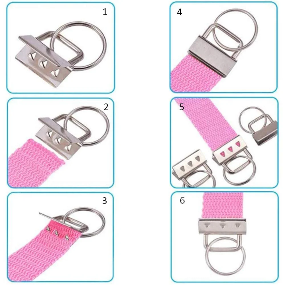 Sleutelhanger hardware, 30-delige schoudertasje hardware, lanyard blanks, klemsluiting hanger voor tas polsbandjes en handwerk-Tvdae