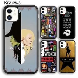 Krajews Wicked Musical Broadway Drama Soft Phone Case For iPhone 16 15 SE2020 14 6 7 8 plus 11 12 13 pro max coque Fundas