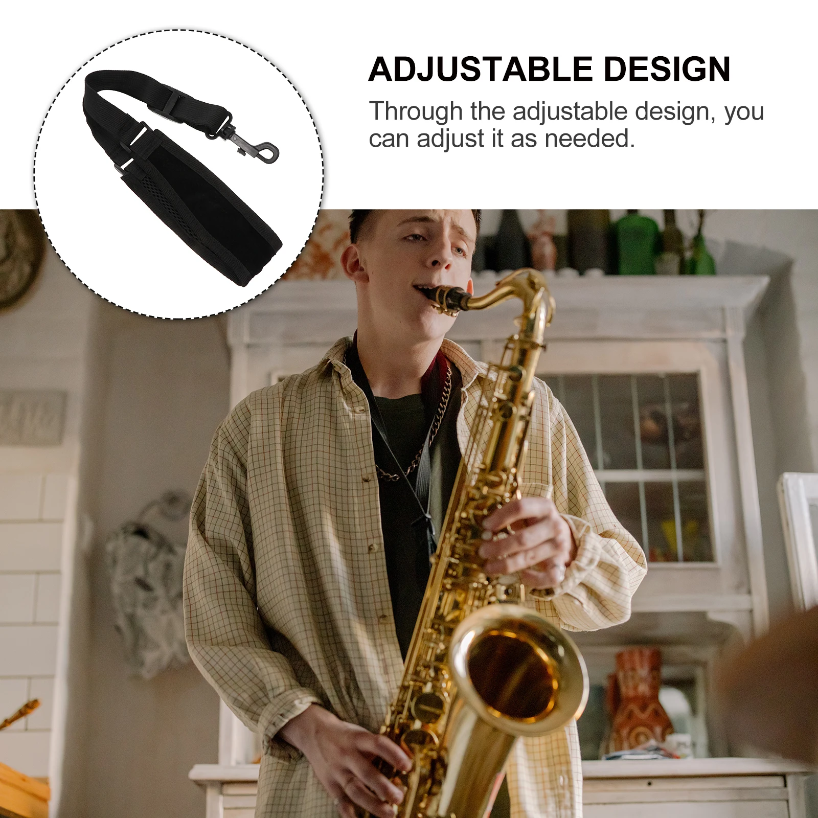 

Neck Strip Saxophone Strap Saxaphone Alto Accessories Breathable for