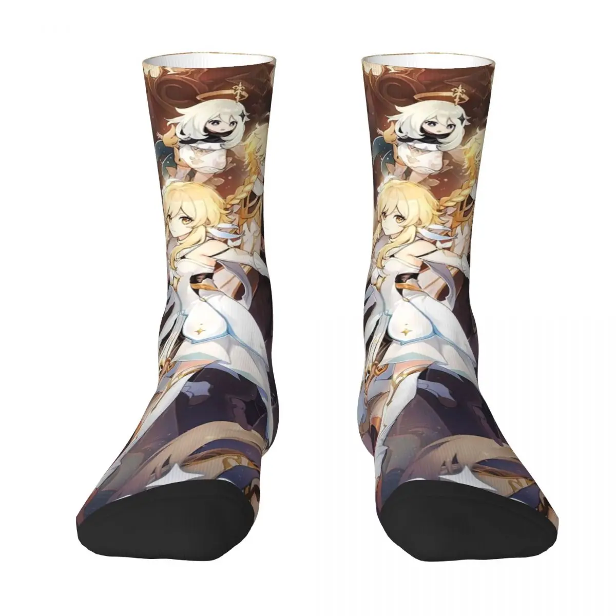 Genshin Impact Socks Anime Print Trendy Stockings Unisex High Quality Climbing Socks Autumn Design Anti Sweat Socks