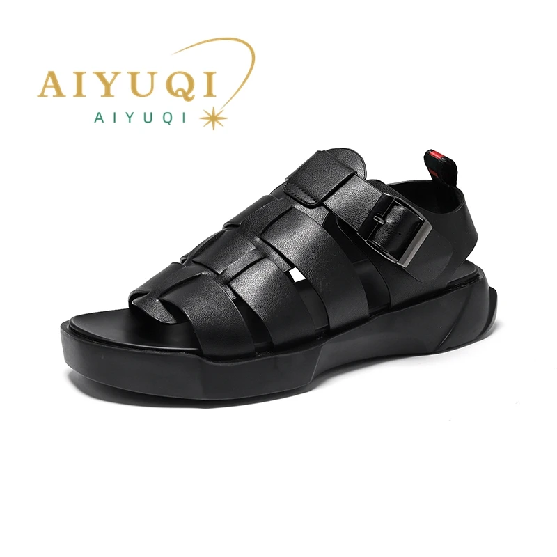 

AIYUQI Sandals Men Roman Classic 2023 New Summer Sandals Men Fashion Outside Weave Beach Shoes Men