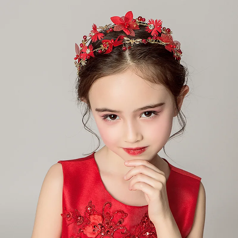 Children's Wreath Girl Headband Princess Tiara Crown Decoration Bride Bridesmaid Wedding Photography Holiday Photo Headdress